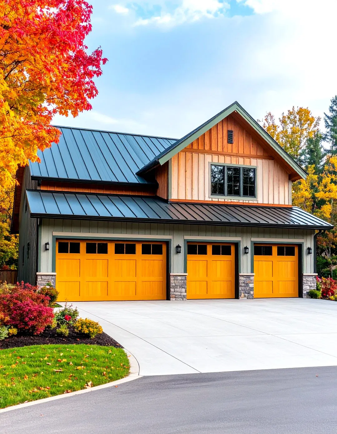 Multiple Bay Rustic Design - Rustic Garage Ideas