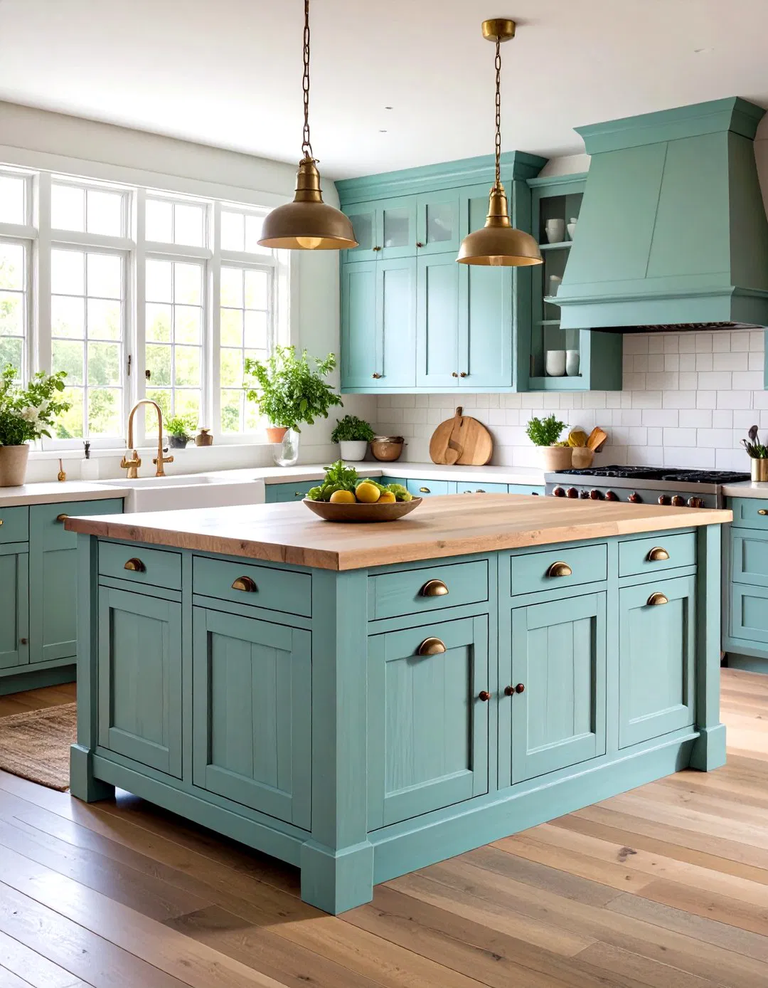 Painted Distressed Kitchen Island