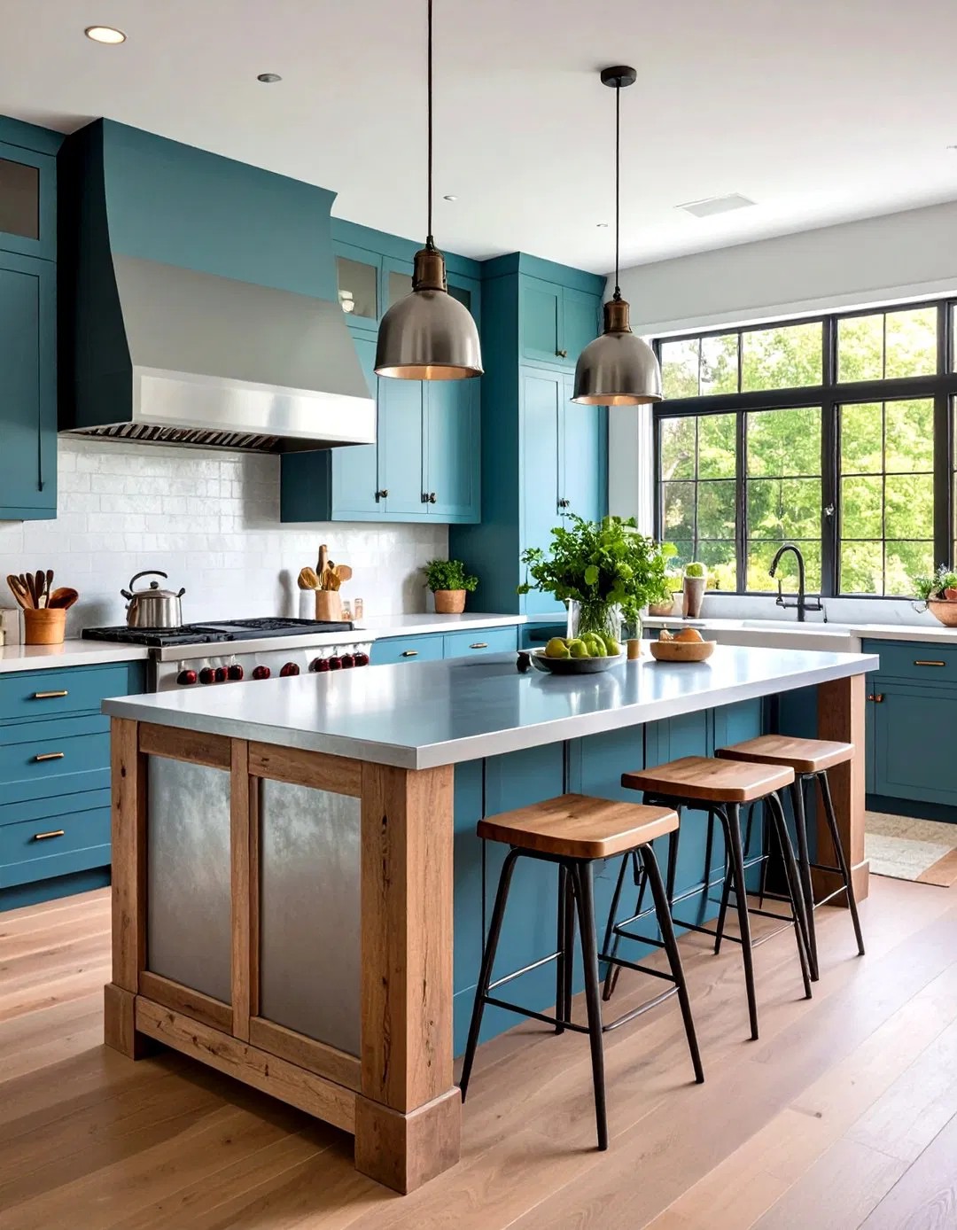 Zinc Top Kitchen Island