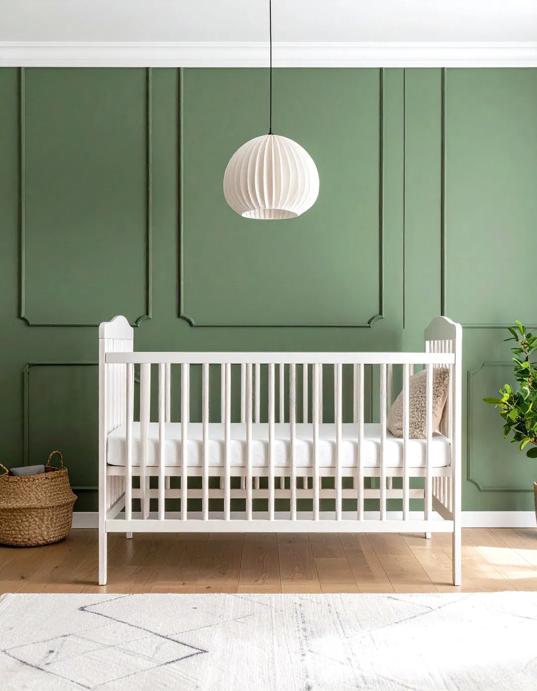 Sleek Minimalist Nursery - Sage Green Nursery Ideas