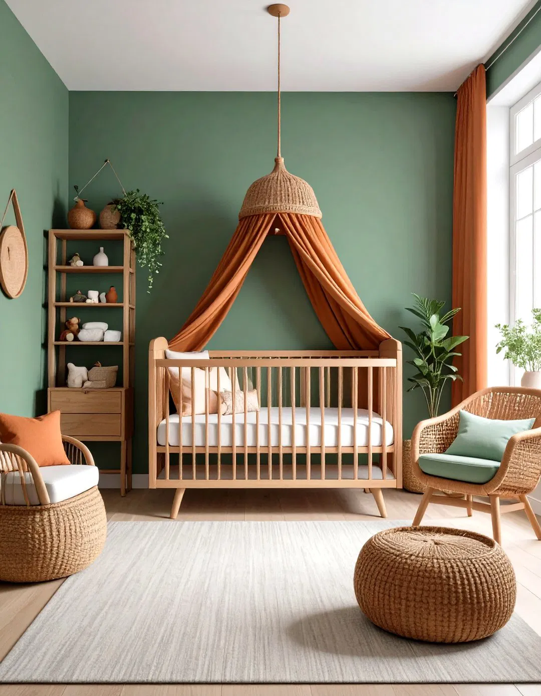 Earthy Terracotta and Sage Blend - Sage Green Nursery Ideas