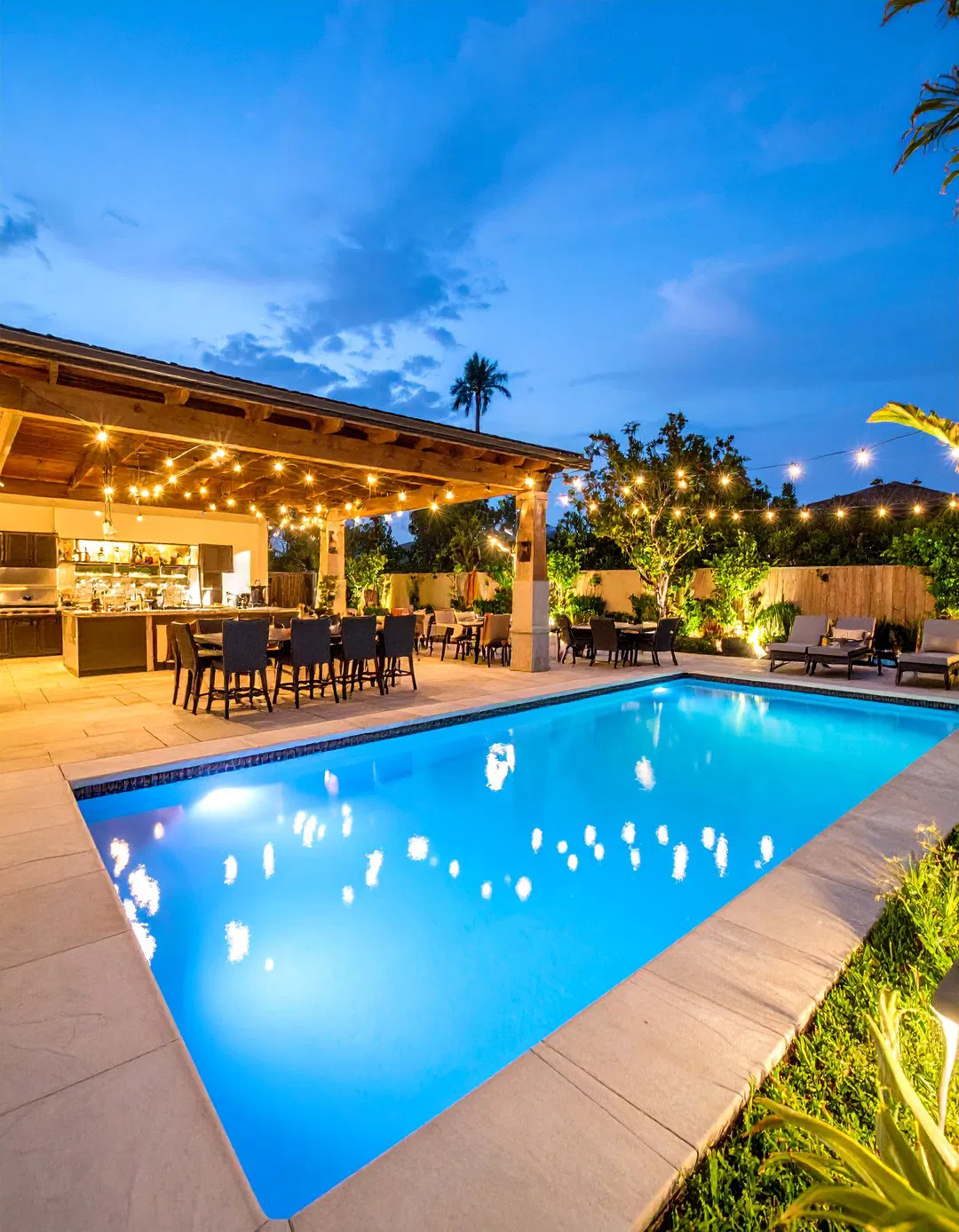 Entertainment Hub Rectangle Pool with Hot Tub