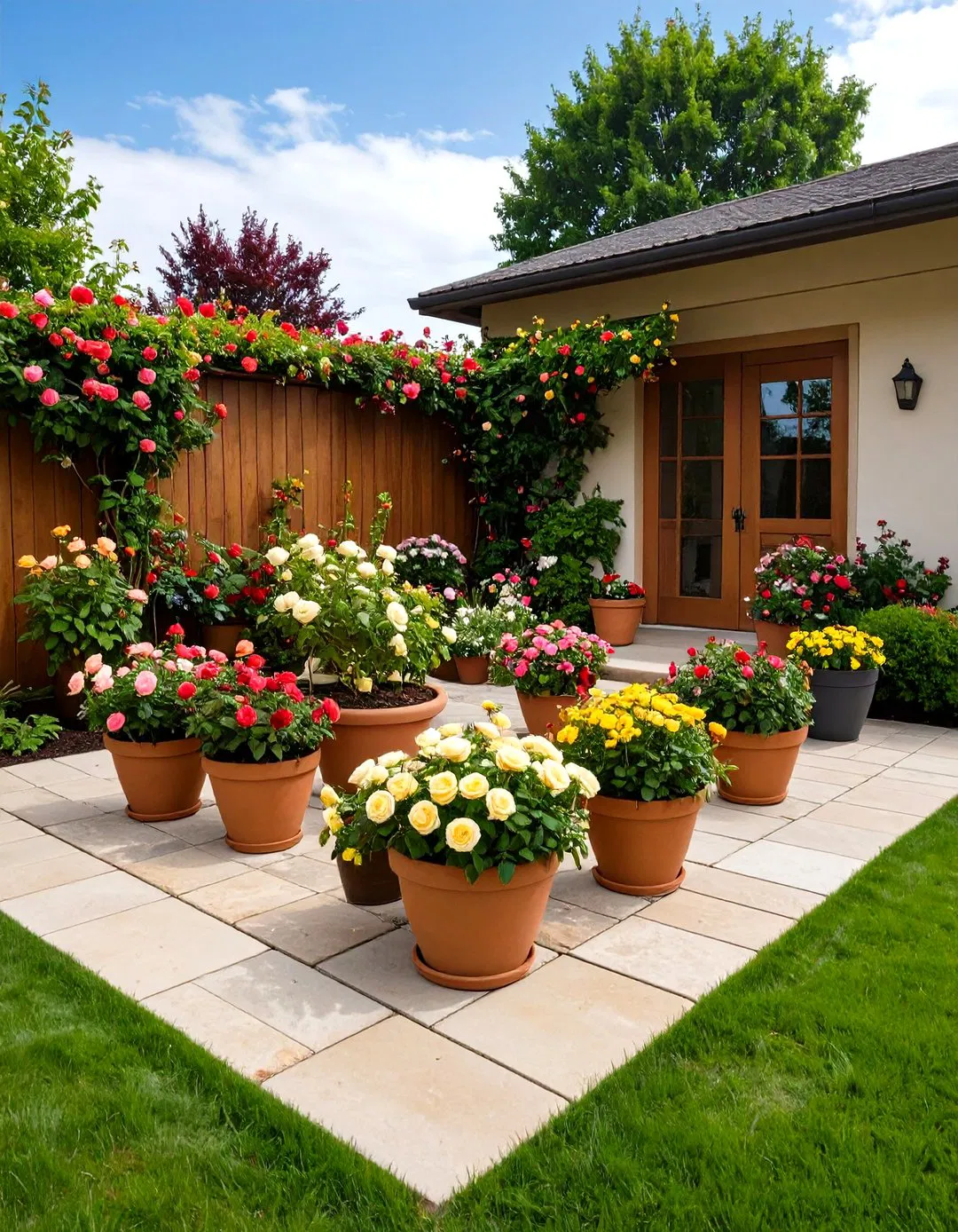 Small Space Container Rose Garden