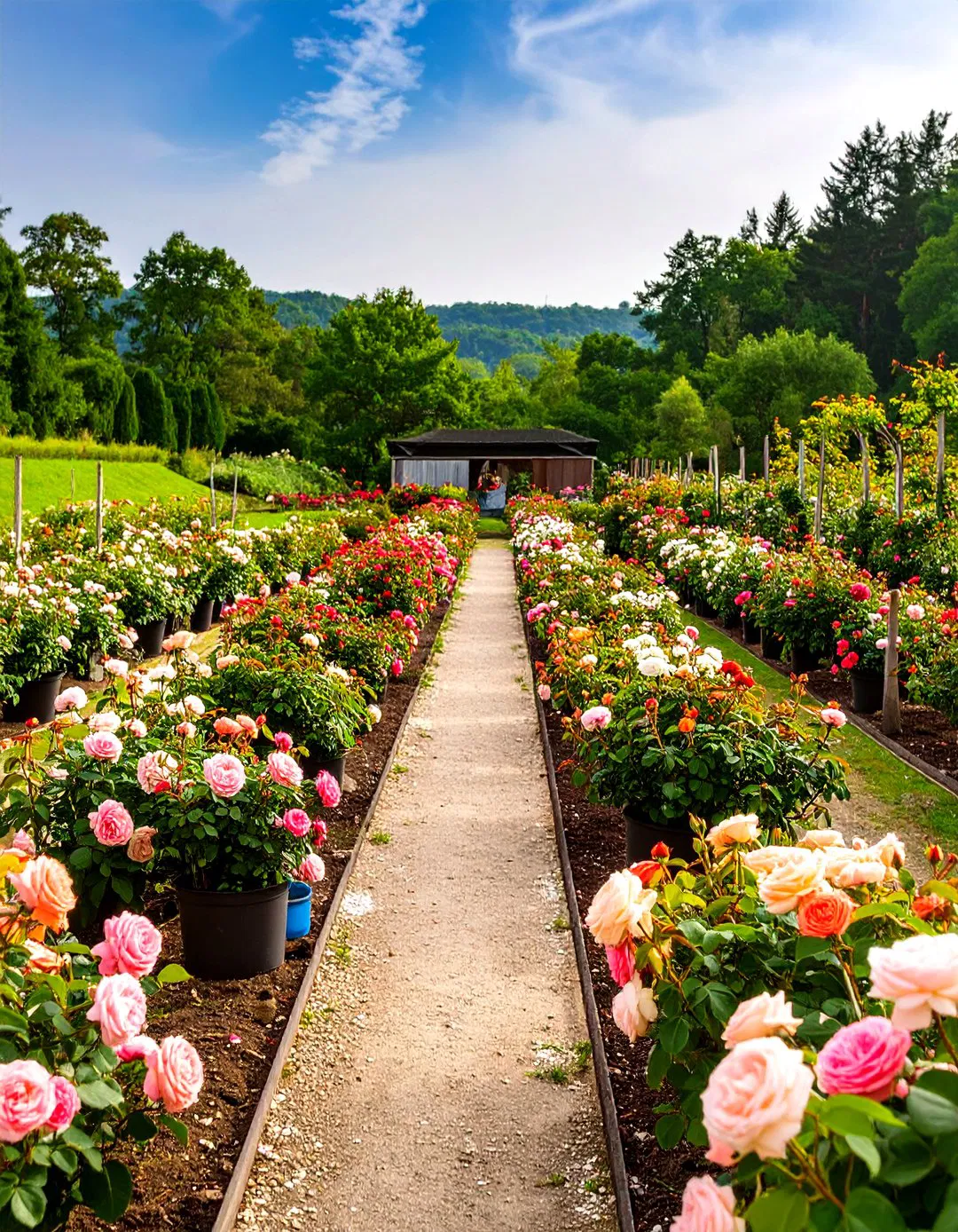 Rose Cutting Garden Layout