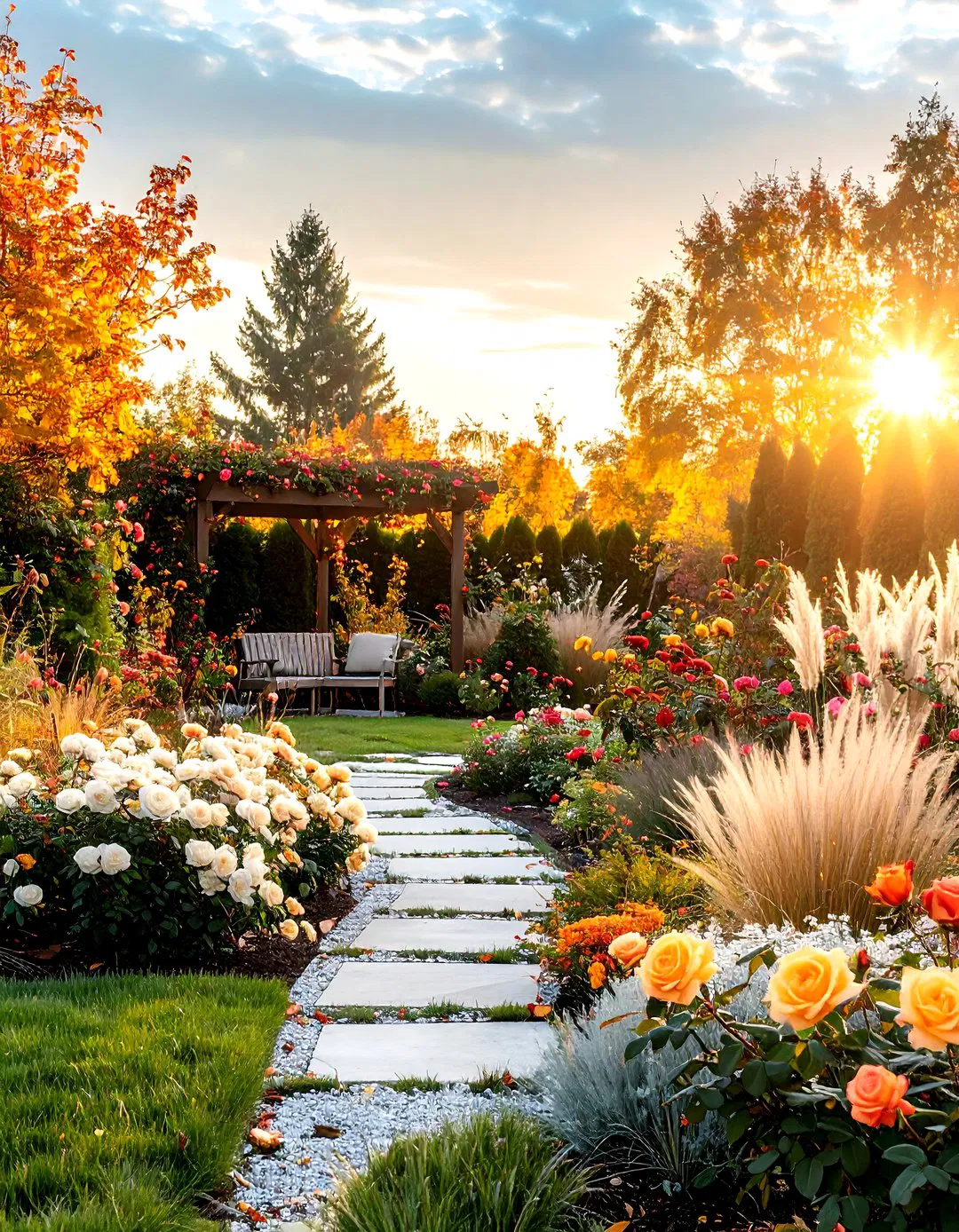 Four Season Rose Garden Structure