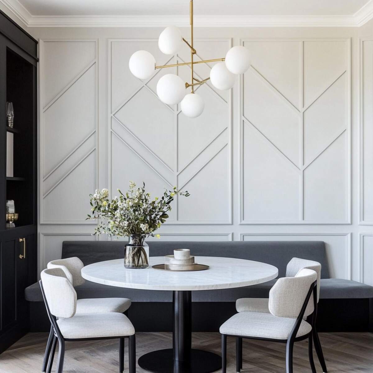 Geometric Pattern Wainscoting