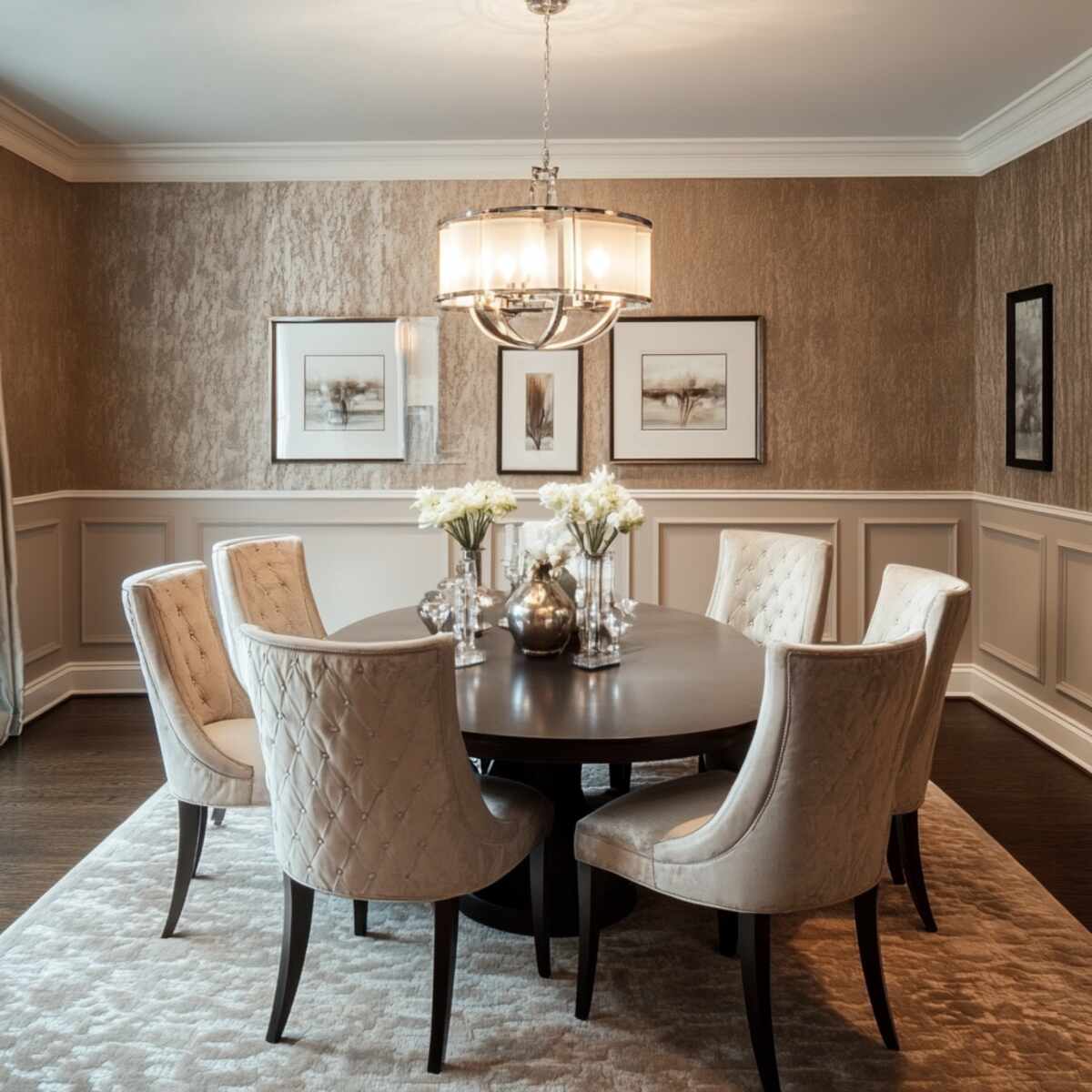 Upholstered or Fabric Wainscoting