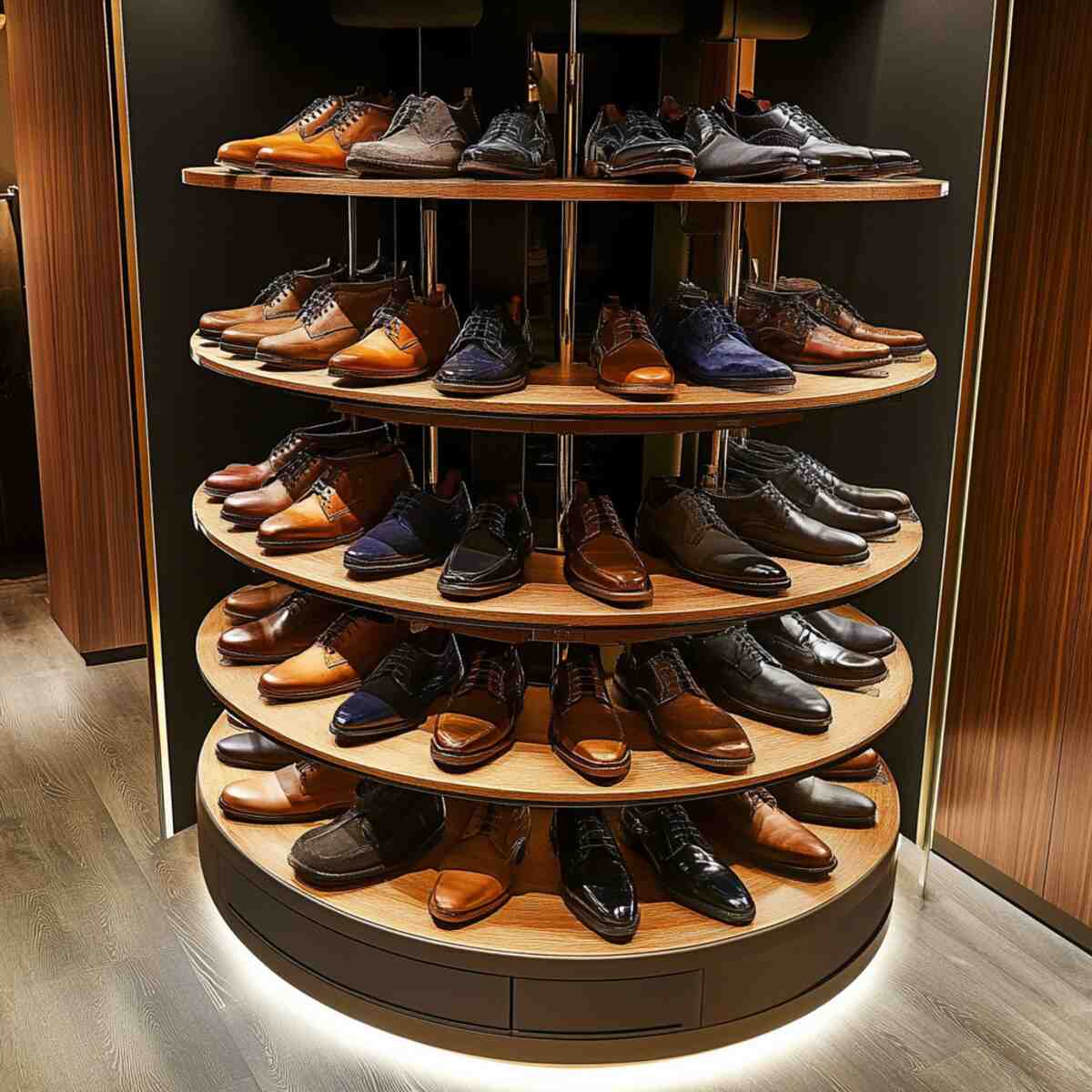 Rotating shoe carousel