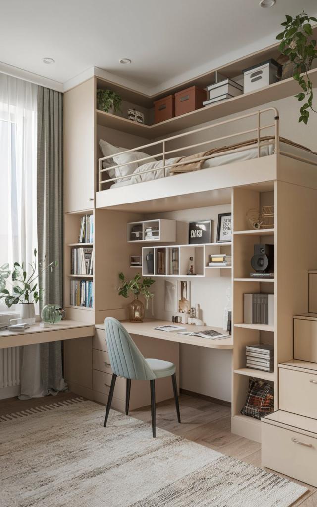 Monochrome bunk beds