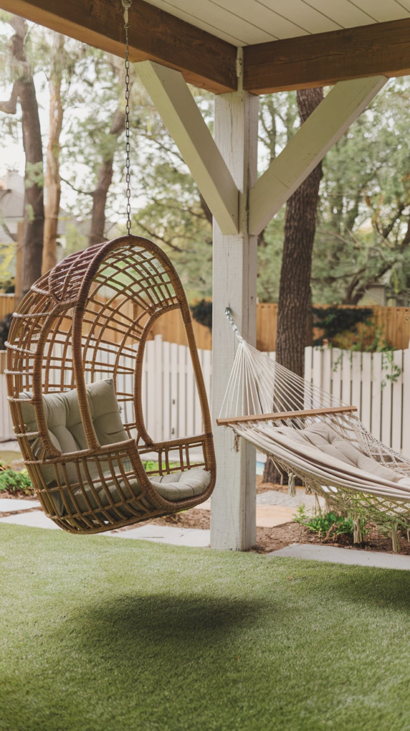 Potted plants on patio