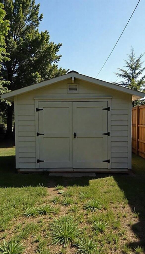 Generator shed with solar ventilation fan