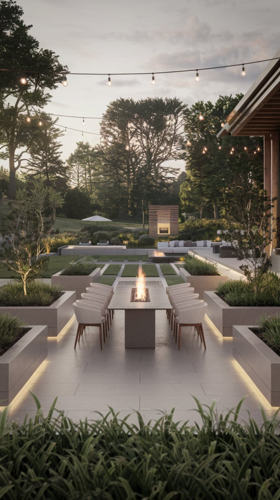 Picnic-Style Wooden Outdoor Table