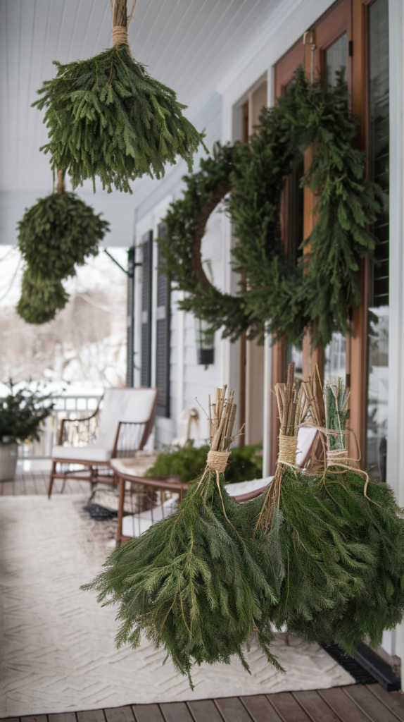 Mini herb garden on porch