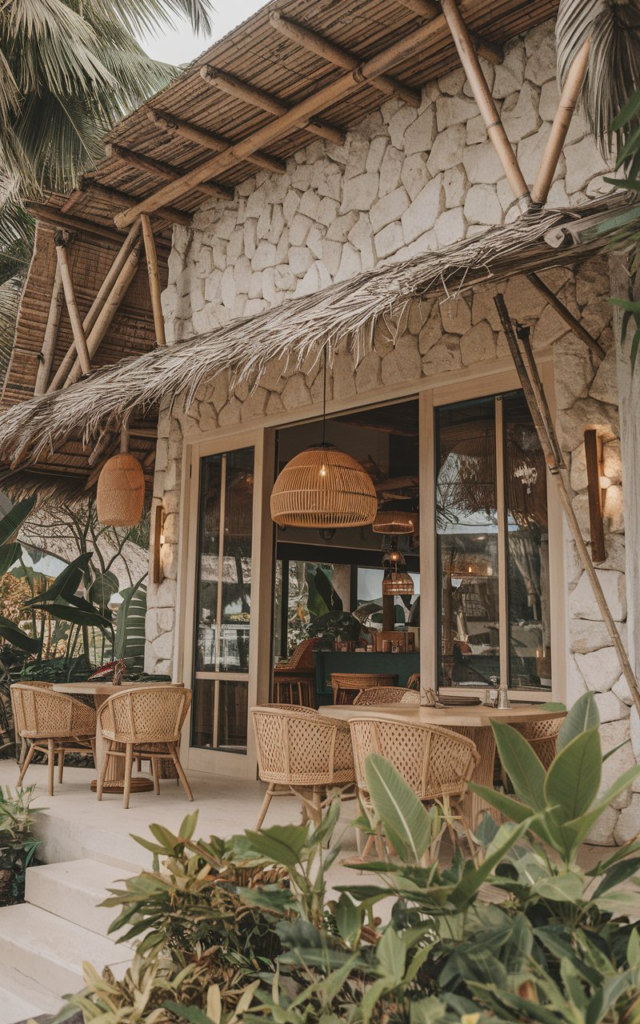 Minimalist barn exterior with rustic accents