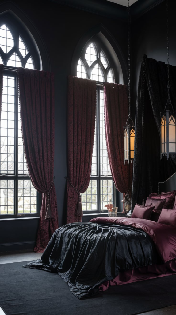 Black-framed windows