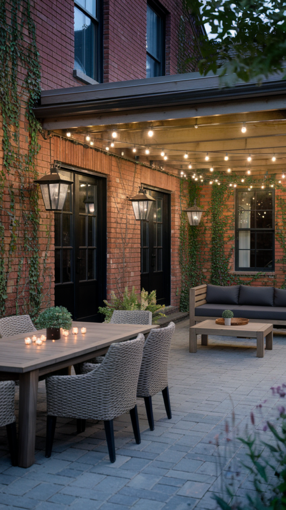Patio with Raised Planters