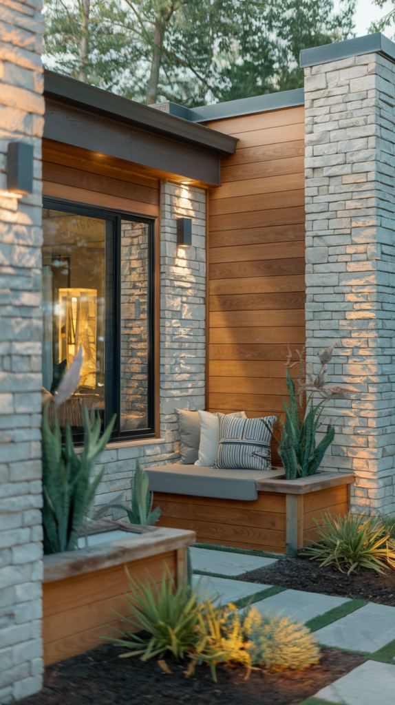 Exposed concrete exterior