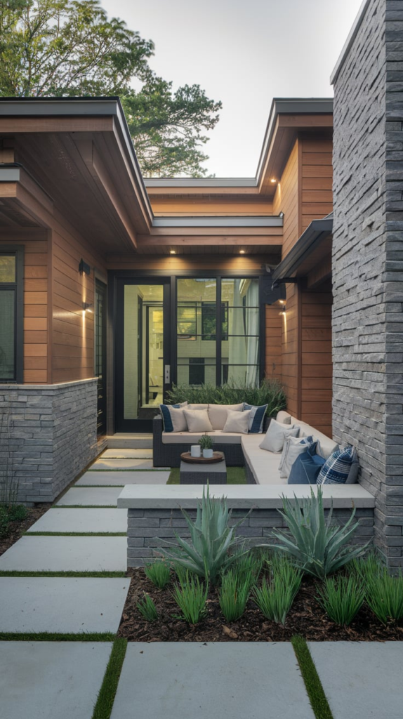 Smart lighting on house exterior