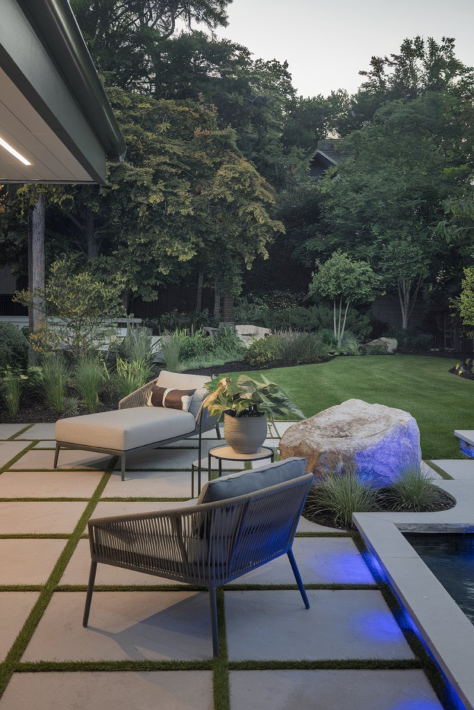 Pergola-covered patio