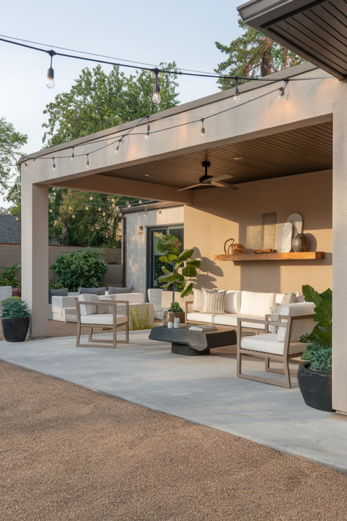 Garden integrated patio