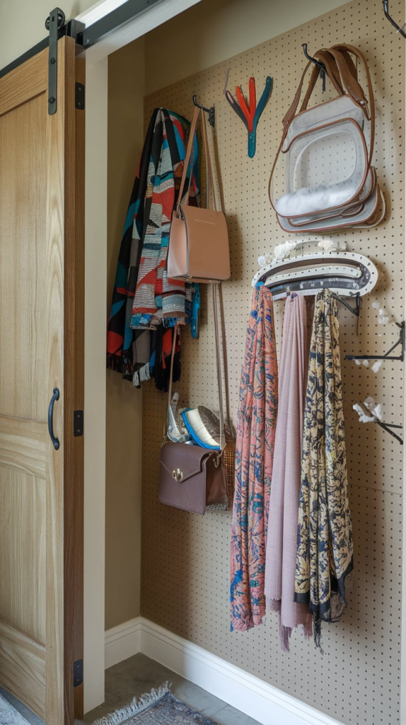 Corner shelves in closet