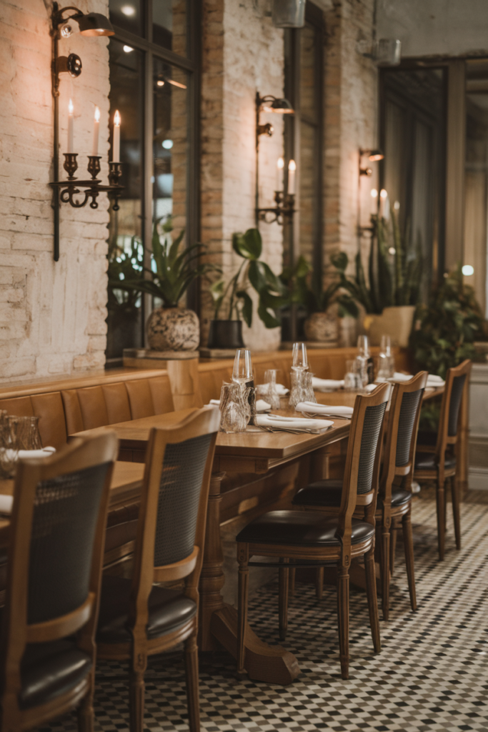 Mirror in dining room