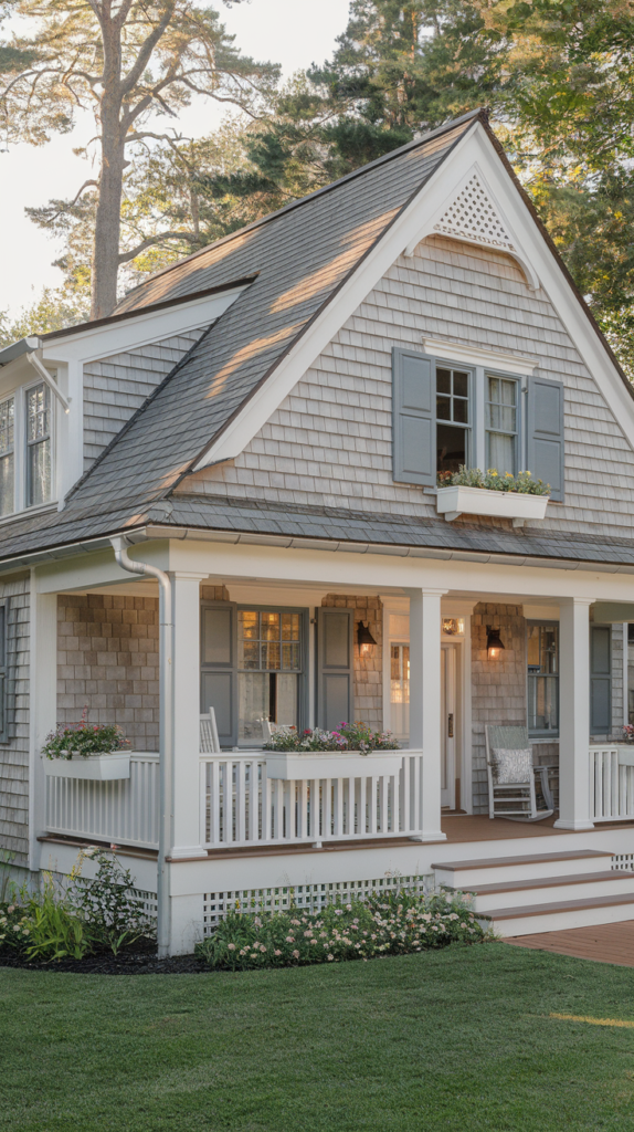 Cape Cod home with dormer windows