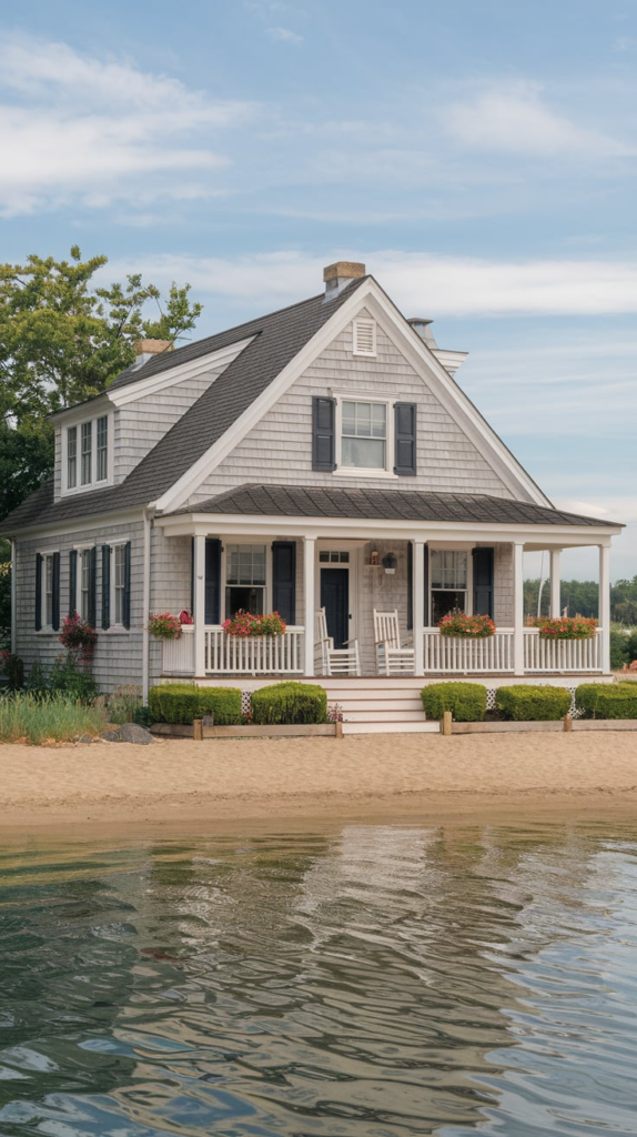 Wooden shutters on Cape Cod home