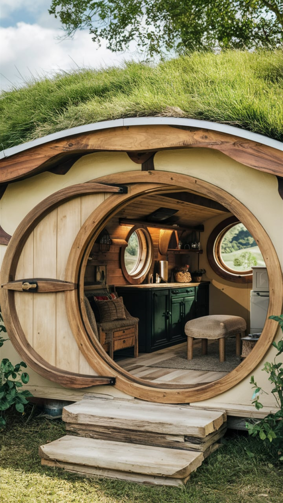 Hobbit style Bloxburg house exterior