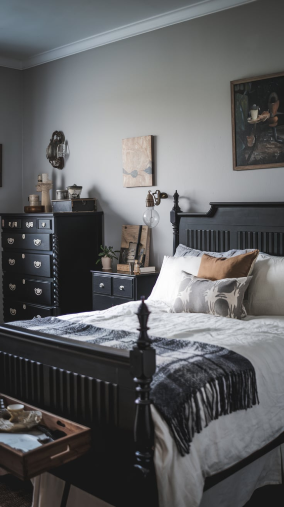 Fireplace in cozy cottage