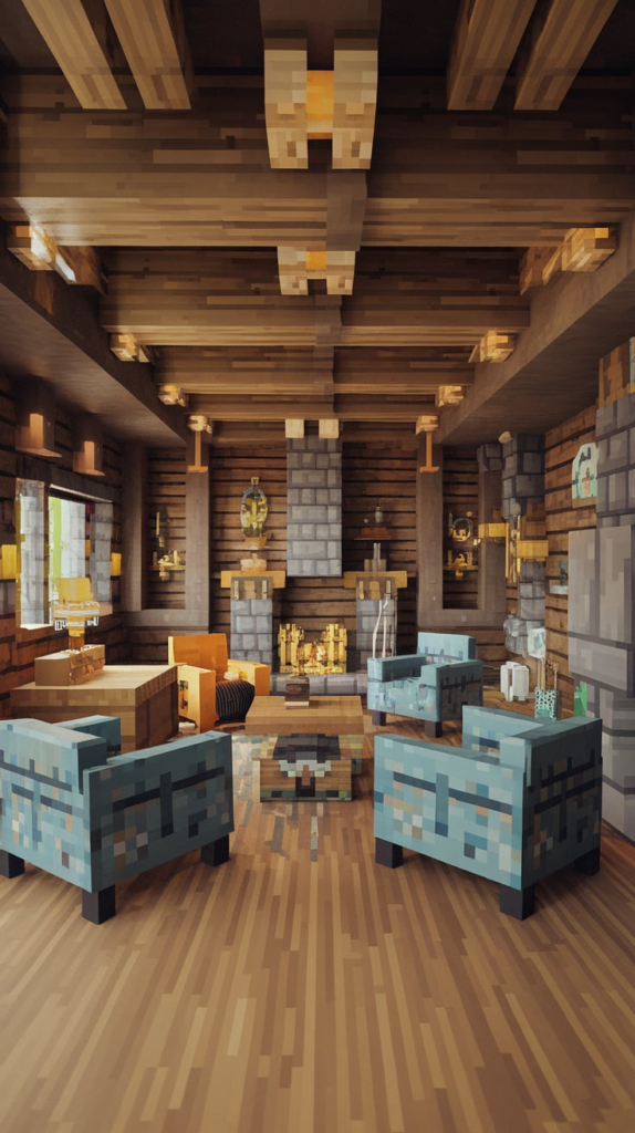 Minecraft enchanting library corner