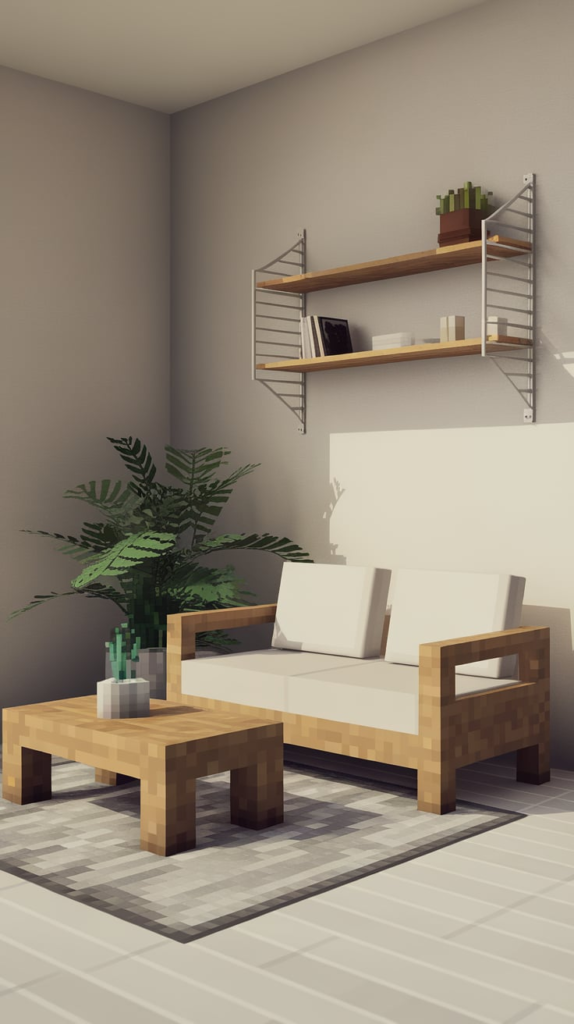 Minecraft kitchen with appliances