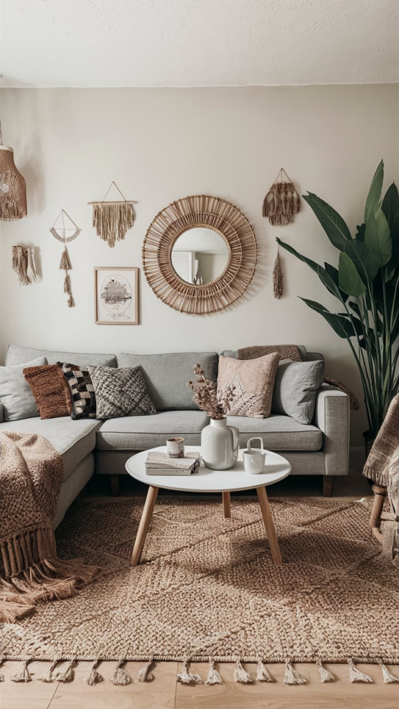 Statement lighting in apartment