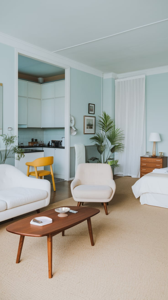 Multi-functional furniture in apartment