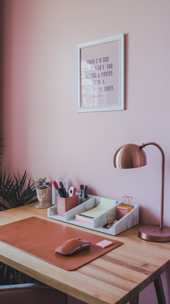 Vision board in home office