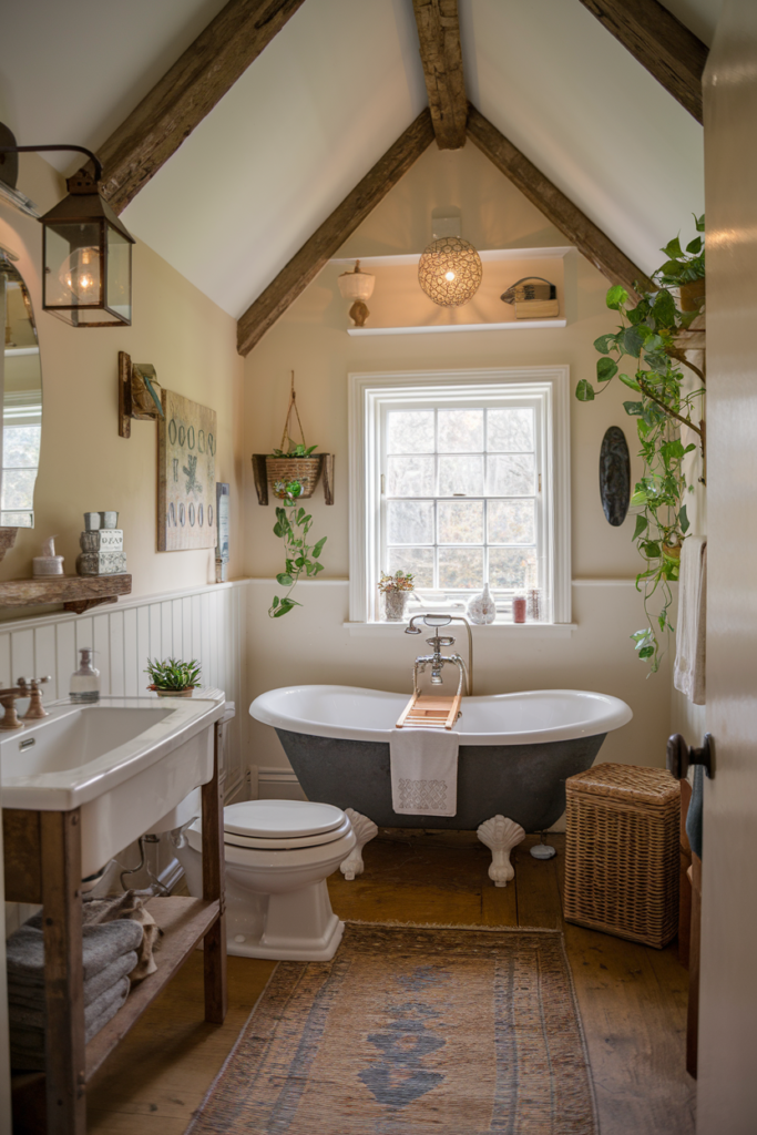 Vintage clawfoot bathtub