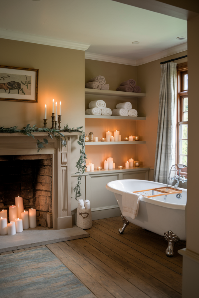 Wicker baskets for bathroom storage