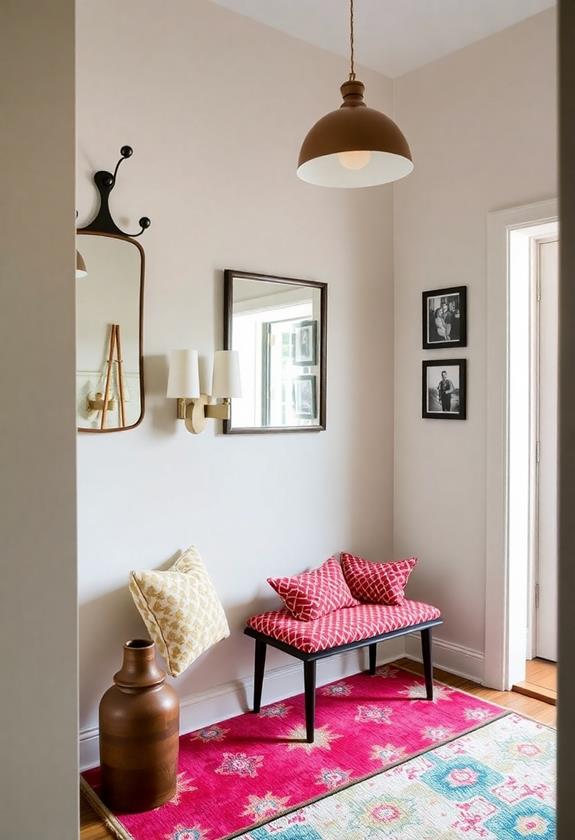 decorative accessories in entryway