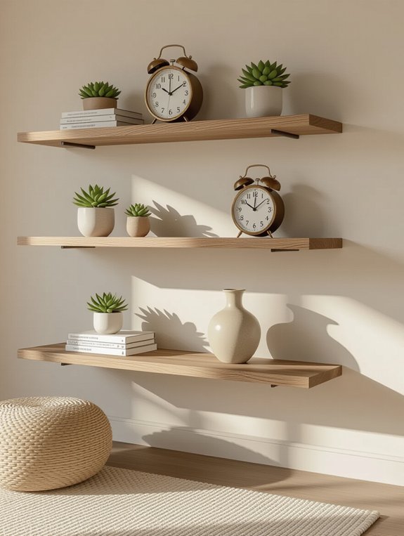 wall shelves for storage and display