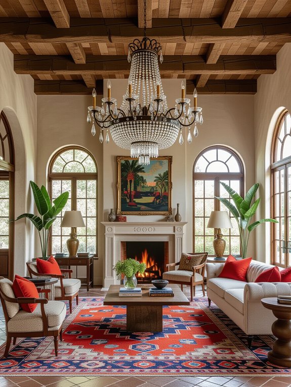 eclectic chandelier material combinations