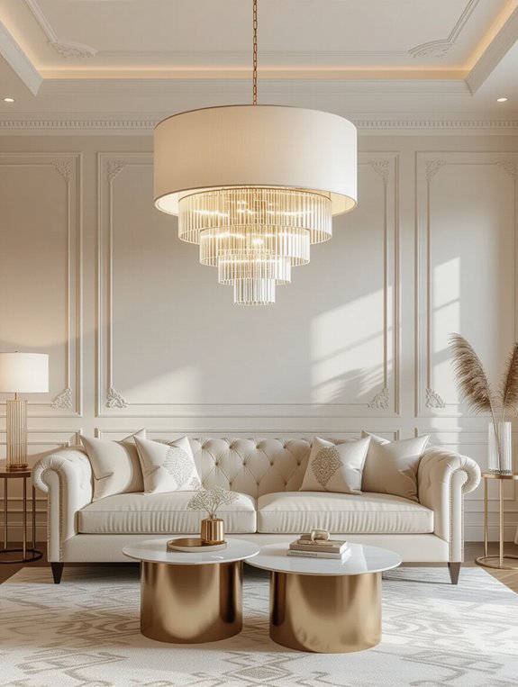 elegant drum shade lighting