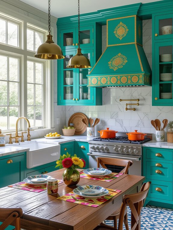 vibrant kitchen color scheme