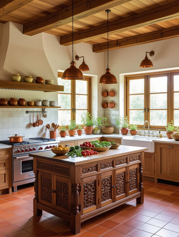 cozy rustic farmhouse kitchen
