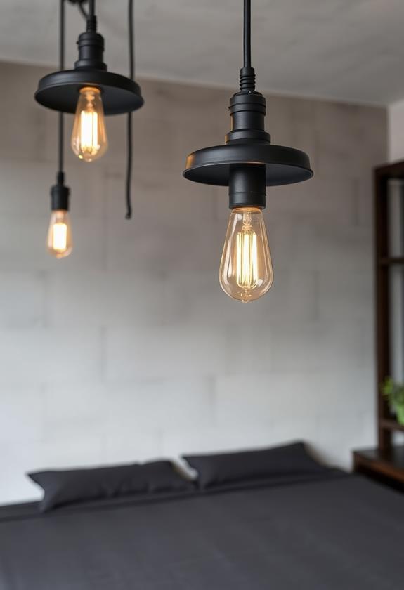 industrial style black lighting