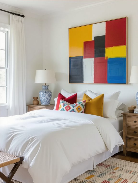 vibrant eclectic bedroom design