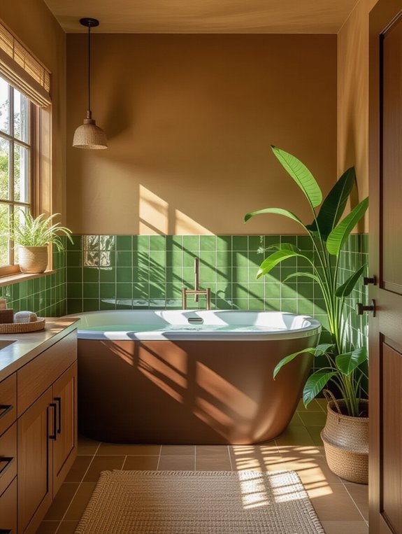 natural brown and green palette