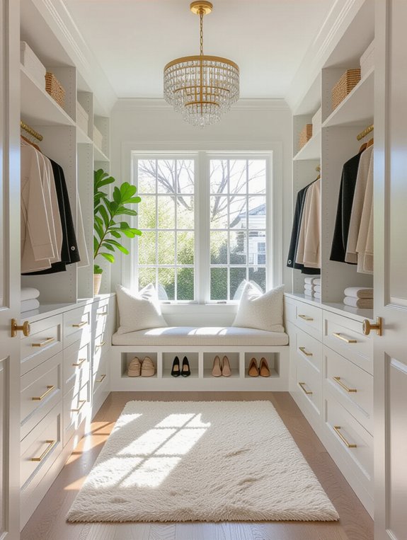 bright and airy closet