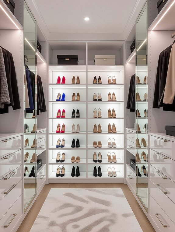 creative and organized shoe storage