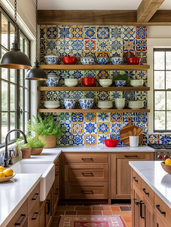 stylish kitchen feature wall