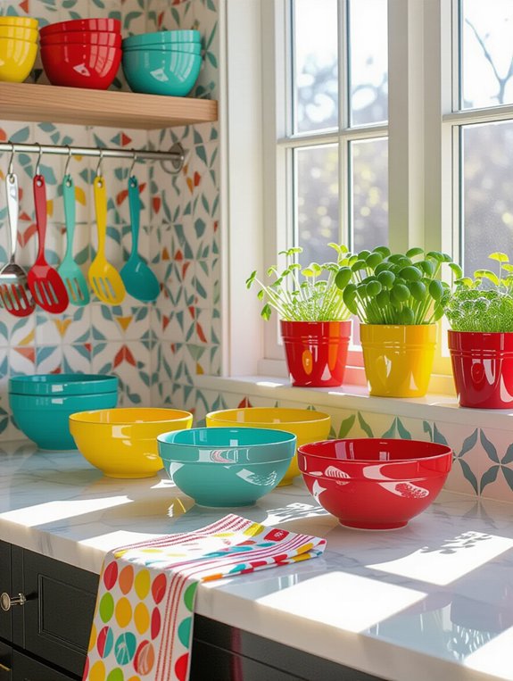 vibrant kitchen accessories enhance